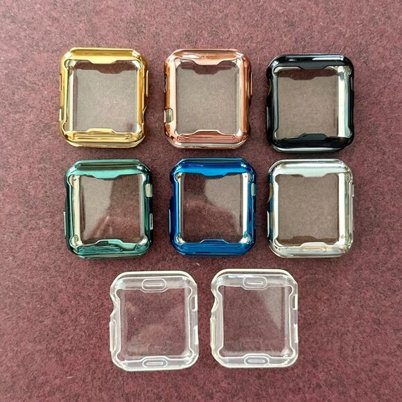 [8 Packs] Case for Apple Watch Series 3/2/1 38mm with Tempered Glass Screen - Picture 3 of 7